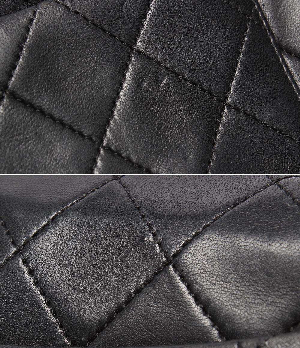 CHANEL チェーンショルダーバッグ シングルフラップ シングルチェーン ゴールド金具 マトラッセ17 ラムスキン 0番台 レディース シャネル