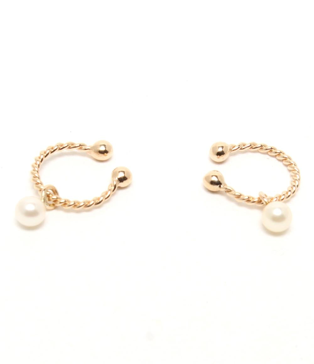 美品 STAR JEWELRY イヤリング イヤカフ K10 ベビーパール 3.6mm レディース スタージュエリー