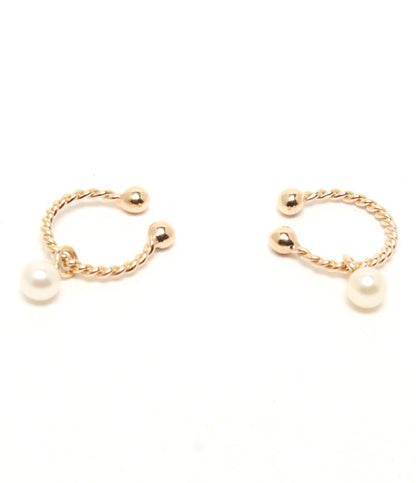 美品 STAR JEWELRY イヤリング イヤカフ K10 ベビーパール 3.6mm レディース スタージュエリー