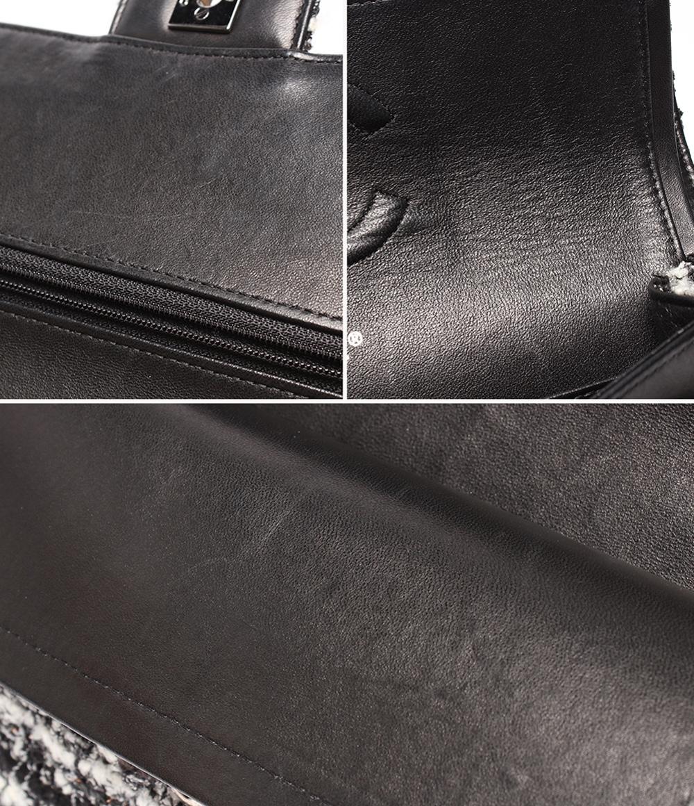 シャネル ショルダーバッグ ハンドバッグ 肩掛け ツイード ダブルチェーン ダブルフラップ シルバー金具 マトラッセ25 レディース CHANEL