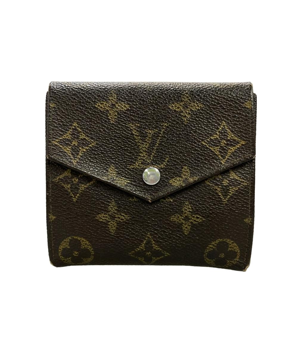 LOUIS VUITTON ダブルホック 二つ折り財布 モノグラム ポルトモネ ビエ