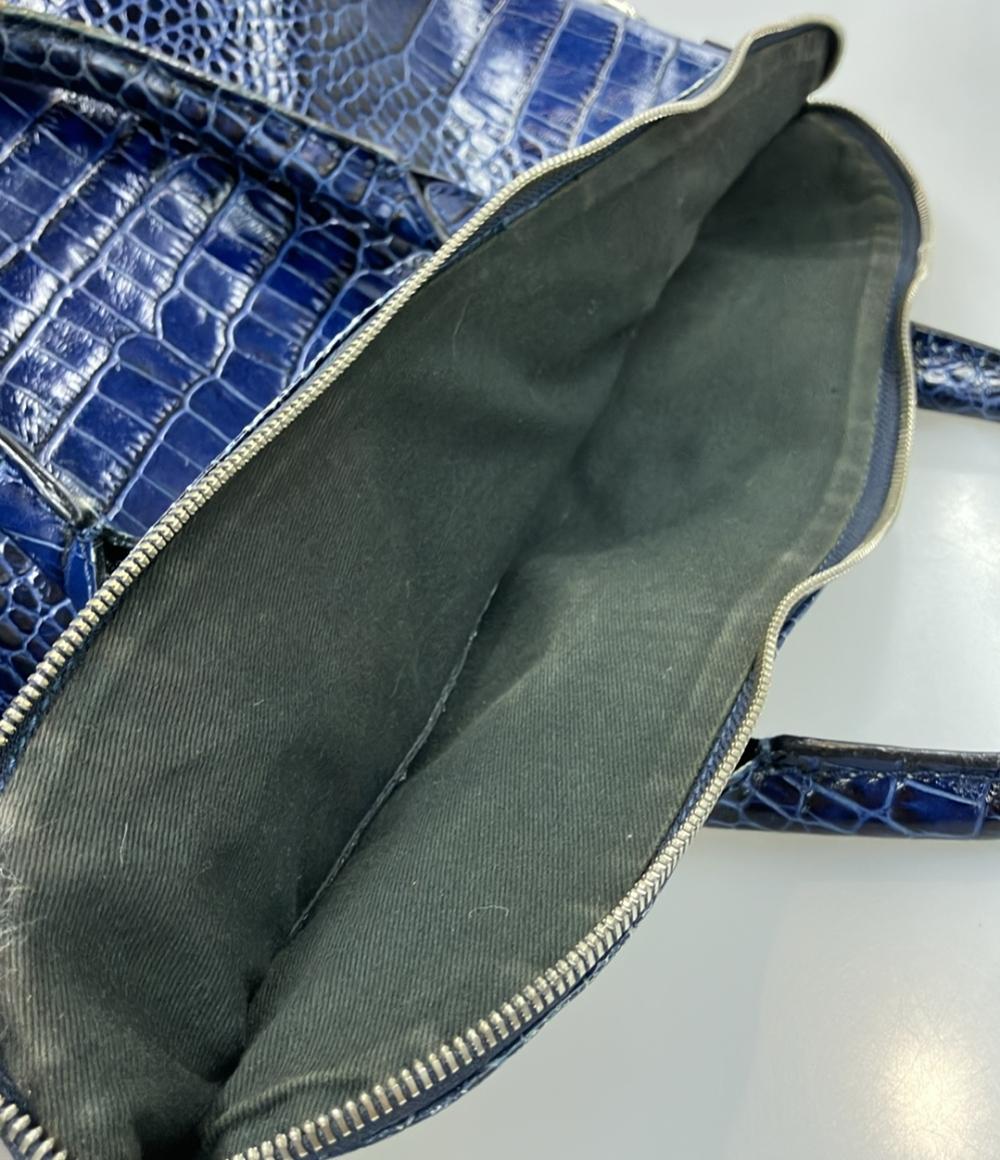 ステファノマーノ 2way クロコ型押しハンドバッグ  ショルダーバッグ 斜め掛け レディース STEFANOMANO