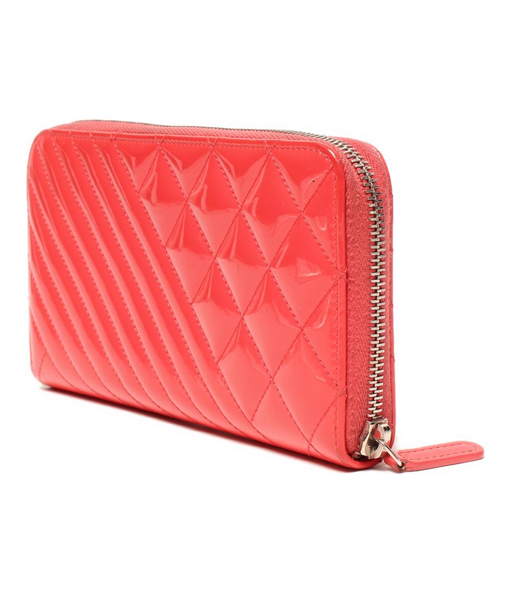 ［Tsubasa］CHANEL長財布 ココボーイ シャネル ラウンドファスナー長財布 シルバー金具 ココボーイ