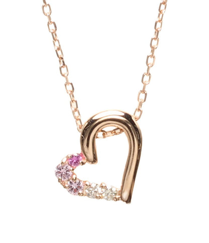 美品 ヨンドシー ネックレス K10 ダイヤ ハート レディース 4℃