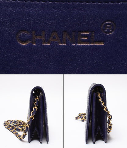 CHANEL チェーンショルダバッグ 肩掛け ゴールド金具 リザード 0番台 レディース シャネル
