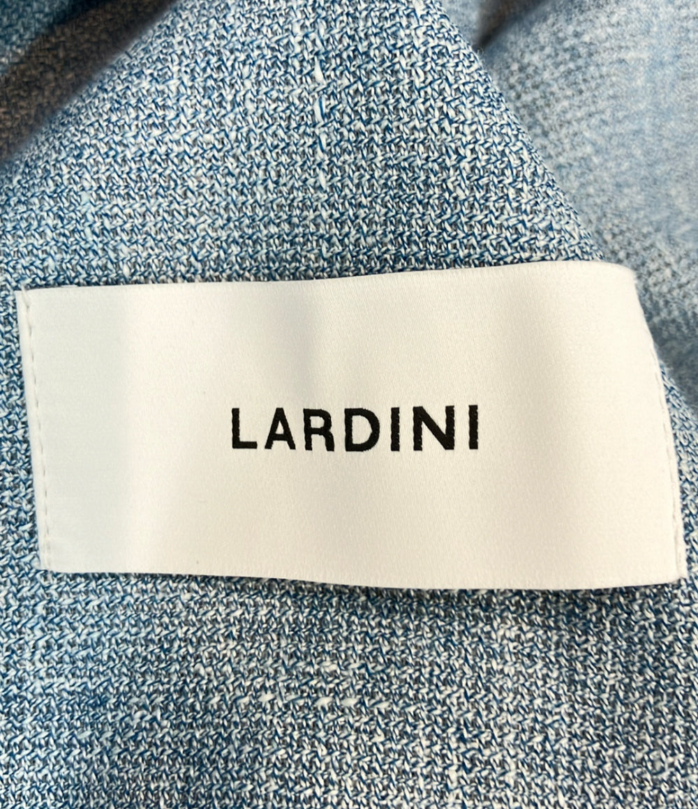 美品 LARDINI テーラードジャケット タグ ブートニエール付き リネンウールバスケットクロス ES6202 メンズ SIZE 48 (L) ラルディーニ