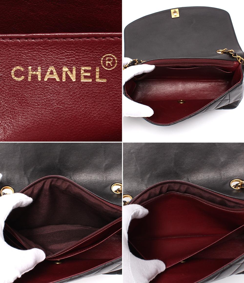 CHANEL チェーンショルダーバッグ マトラッセ ゴールド金具 ラムスキン シングル 斜め掛け ダイアナ25 レディース シャネル