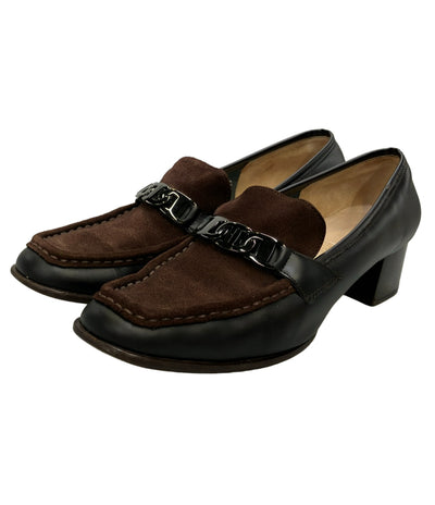 Salvatore Ferragamo ビット付きヒールローファー 79642 レディース SIZE 7 サルヴァトーレフェラガモ