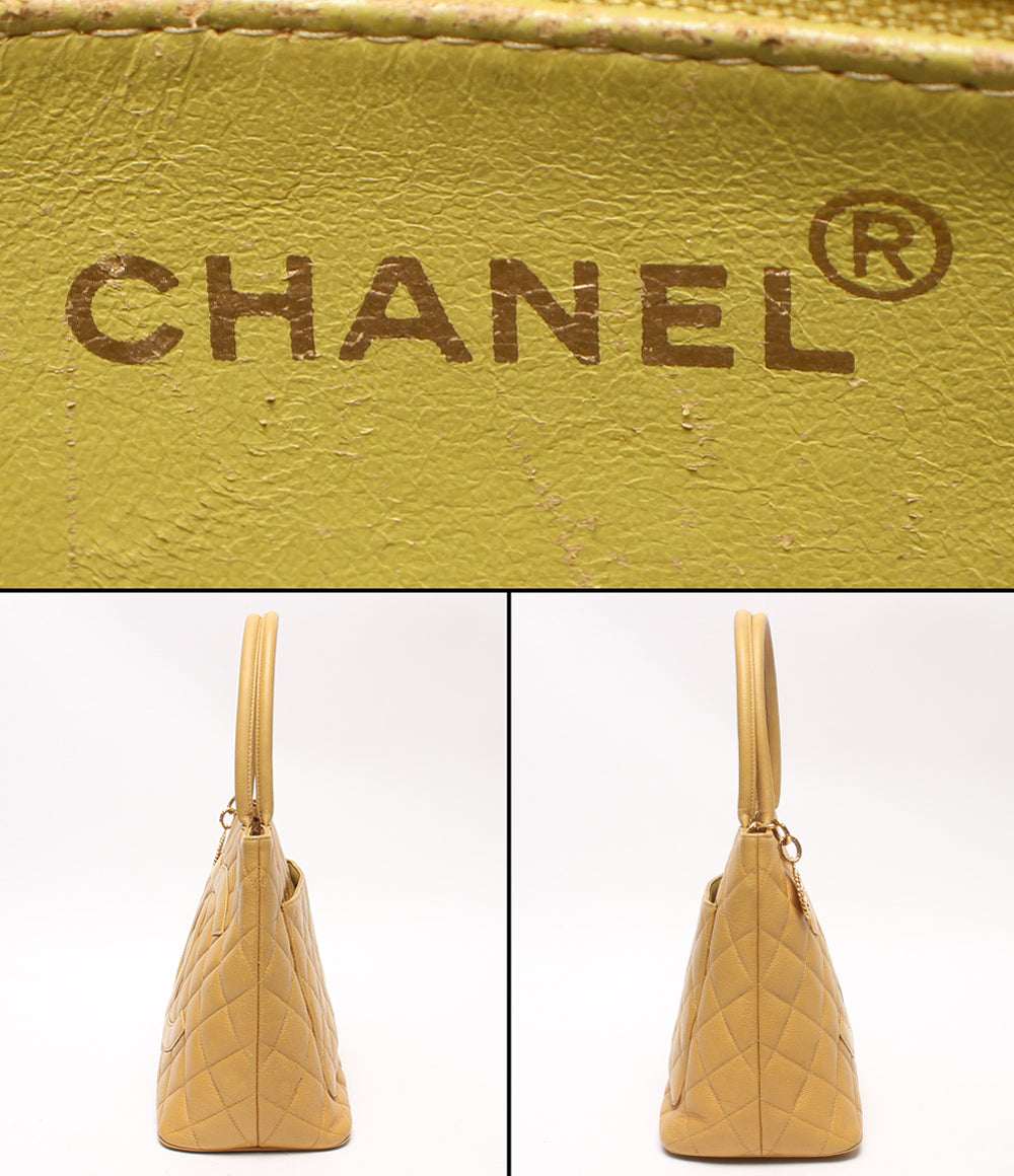 CHANEL トートバッグ ゴールド金具 キャビアスキン 復刻トート メダリオン  5番台 レディース シャネル