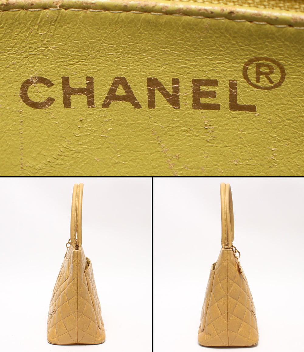 CHANEL トートバッグ ゴールド金具 キャビアスキン 復刻トート メダリオン  5番台 レディース シャネル