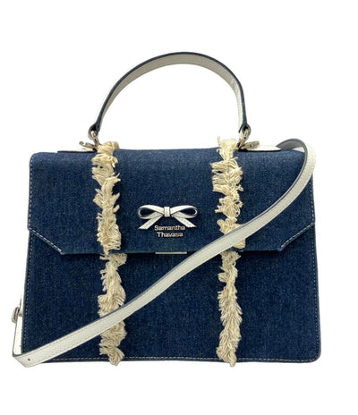 Samantha Thavasa Barbie 2wayハンドバッグ ショルダーバッグ デニム 内側花柄 レディース サマンサタバサ バービー