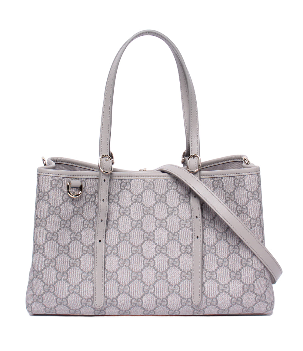 美品 GUCCI スモール トートバッグ 2WAY ハンドバッグ ショルダーバッグ 肩掛け 斜め掛け GGエンブレム 815214 520981 レディース グッチ