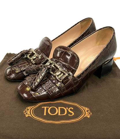 TOD’S スクウェアトゥタッセルパンプス レディース SIZE 34 1/2 トッズ