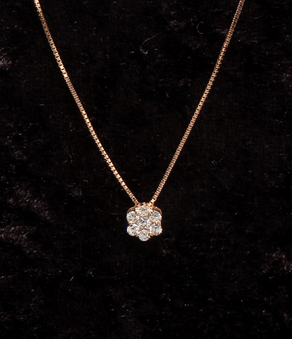 美品 ネックレス K10 ダイヤ 0.20ct レディース