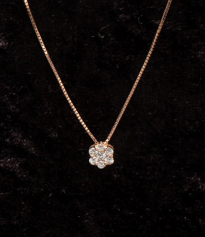 美品 ネックレス K10 ダイヤ 0.20ct レディース