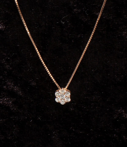 美品 ネックレス K10 ダイヤ 0.20ct レディース