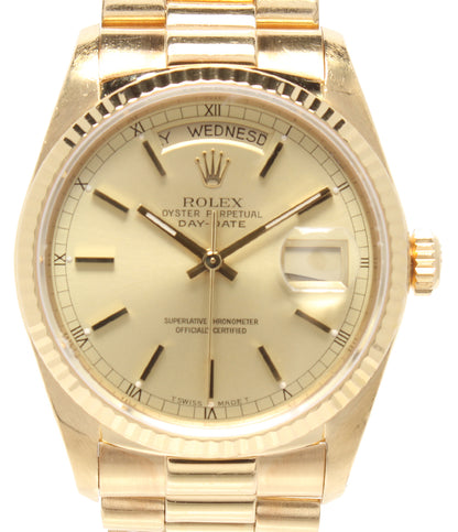 ROLEX 腕時計 18K デイデイト 自動巻き ドールド 18038 メンズ ロレックス