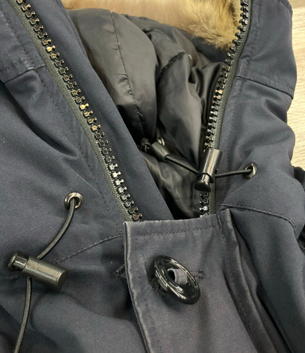 CANADA GOOSE ダウンコート BLACK LABEL ファー付き フロントボタン ダブルジップ CHATEAU PARKA 3426MB メンズ SIZE XS カナダグース