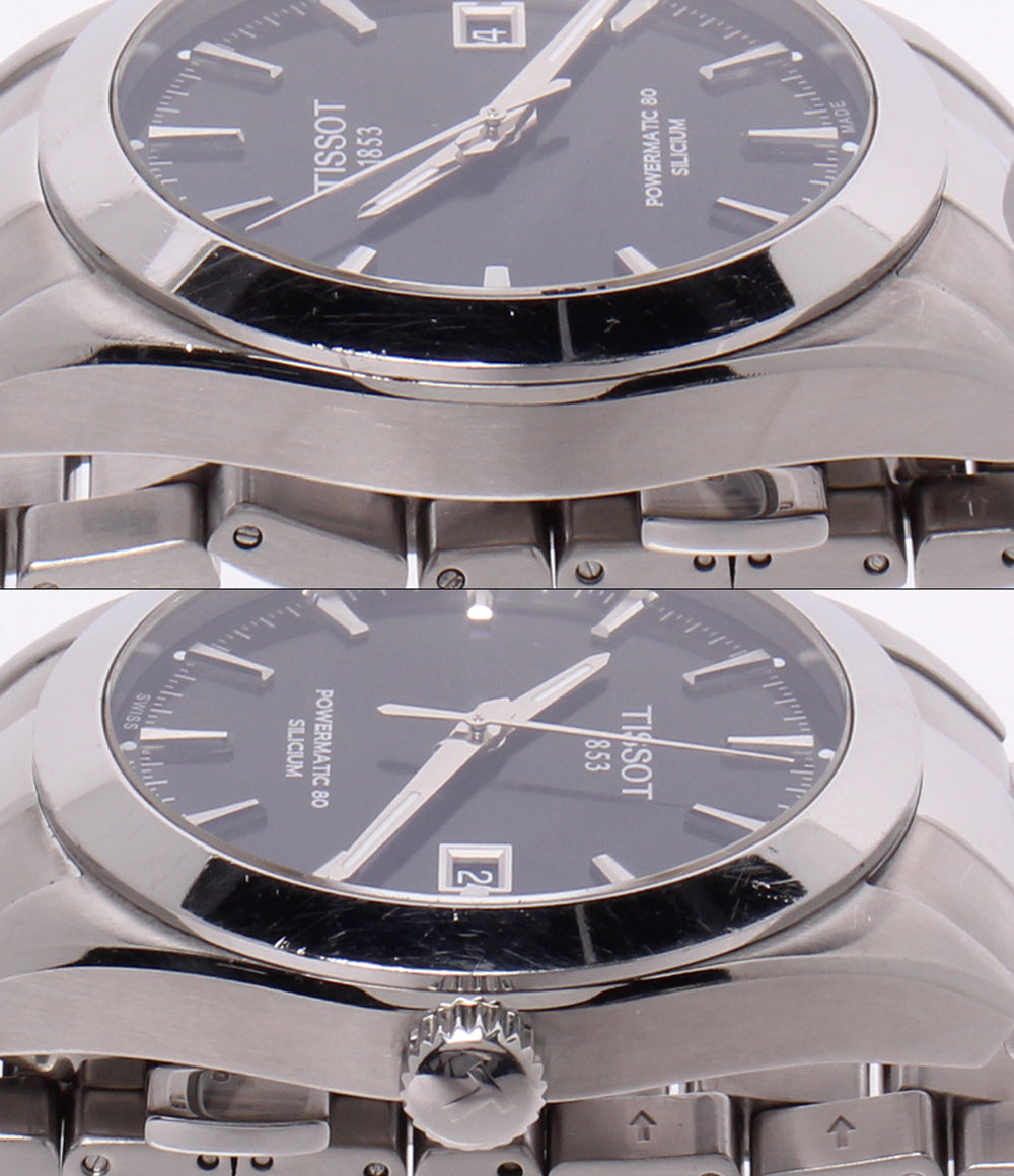 TISSOT 腕時計 ジェントルマン パワーマティック80 自動巻き ブラック T127407A メンズ ティソ