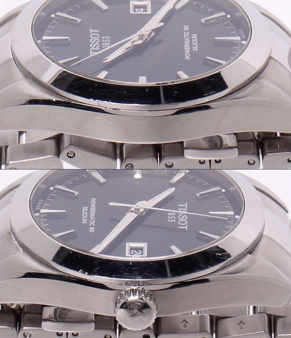 TISSOT 腕時計 ジェントルマン パワーマティック80 自動巻き ブラック T127407A メンズ ティソ