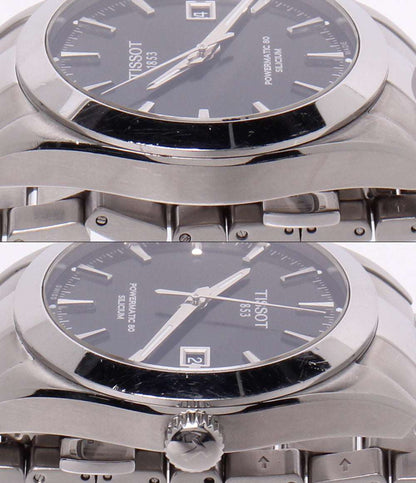 TISSOT 腕時計 ジェントルマン パワーマティック80 自動巻き ブラック T127407A メンズ ティソ