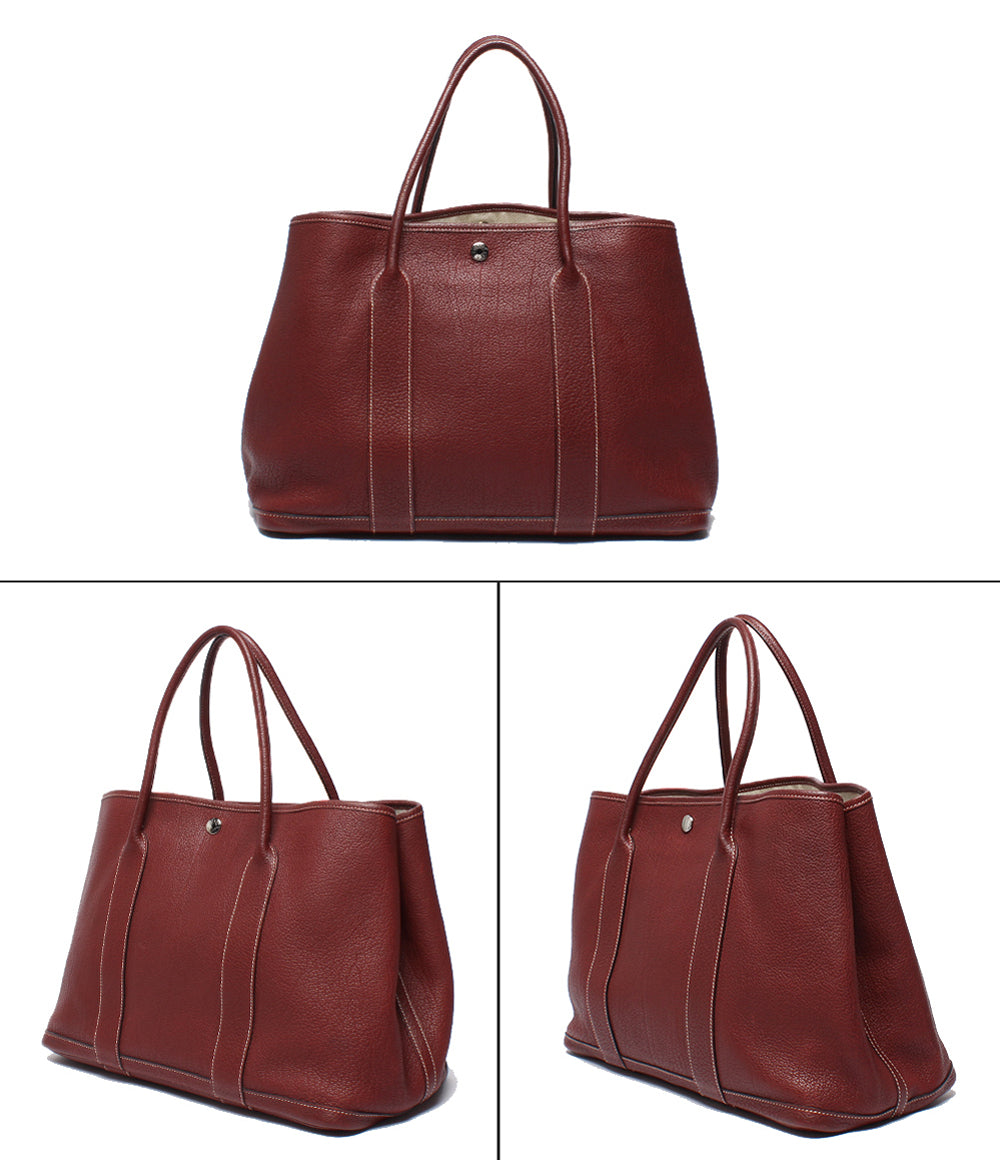 HERMES トートバッグ ハンドバッグ □P刻印 シルバー金具 ガーデンパーティPM レディース メンズ エルメス