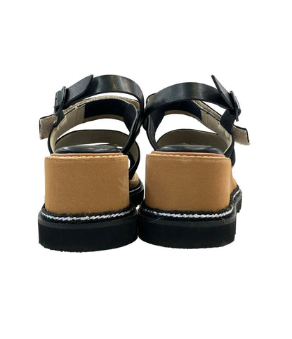 LANVIN en Bleu ロゴストラップウェッジヒールサンダル レディース SIZE S (22.5cm) ランバンオンブルー