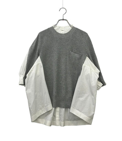 Sacai 長袖ブラウス シャツ ドッキングニット SCW-269 2 レディース SIZE 2 (M) サカイ