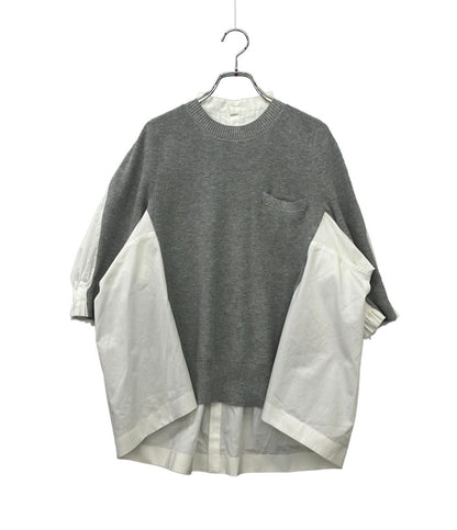 Sacai 長袖ブラウス シャツ ドッキングニット SCW-269 2 レディース SIZE 2 (M) サカイ