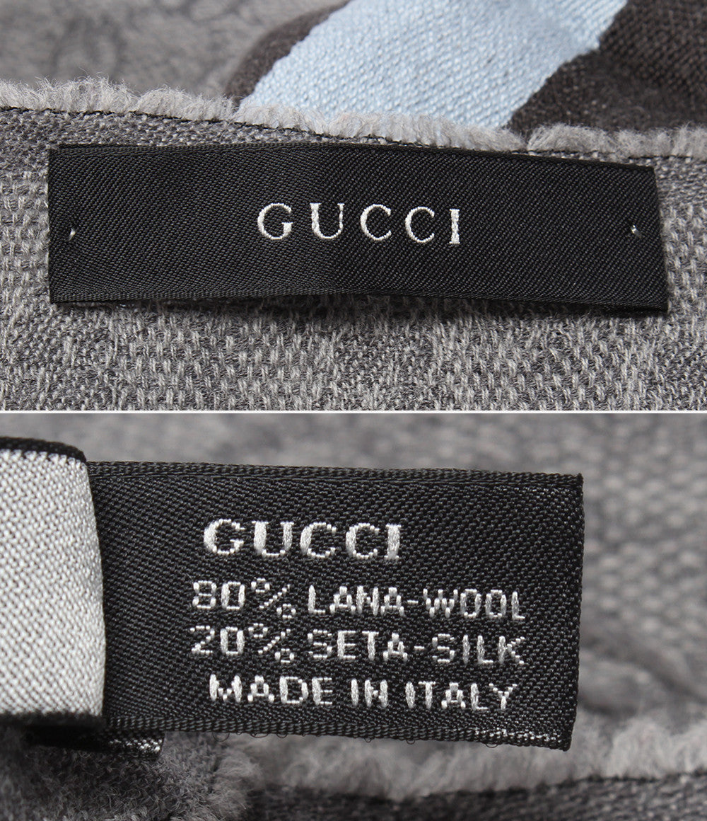 GUCCI マフラー シルク混ウール シェリーライン レディース グッチ