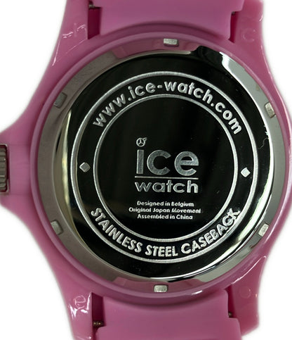 美品 ice watch 腕時計 クオーツ ピンク レディース メンズ アイスウォッチ