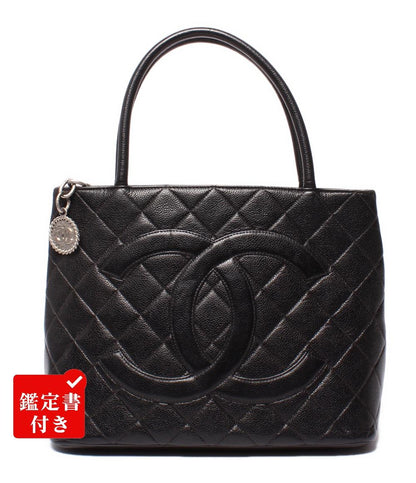 CHANEL ハンドバッグ トートバッグ マトラッセ キャビアスキン 復刻トート ココマーク シルバー金具 6番台 A01804 レディース シャネル