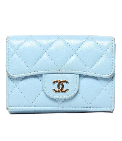 シャネル 三つ折り財布 キャビアスキン レディース CHANEL