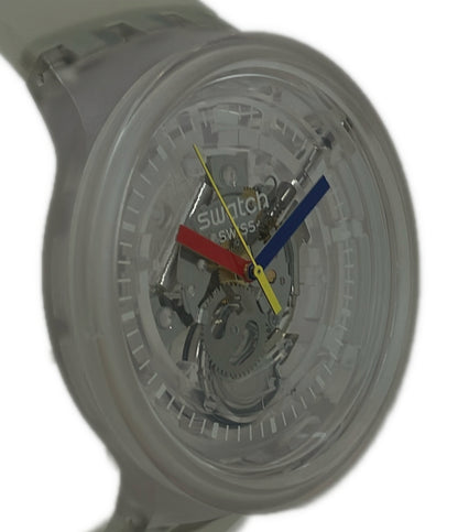 美品 Swatch 腕時計 クオーツ クリア レディース メンズ スウォッチ