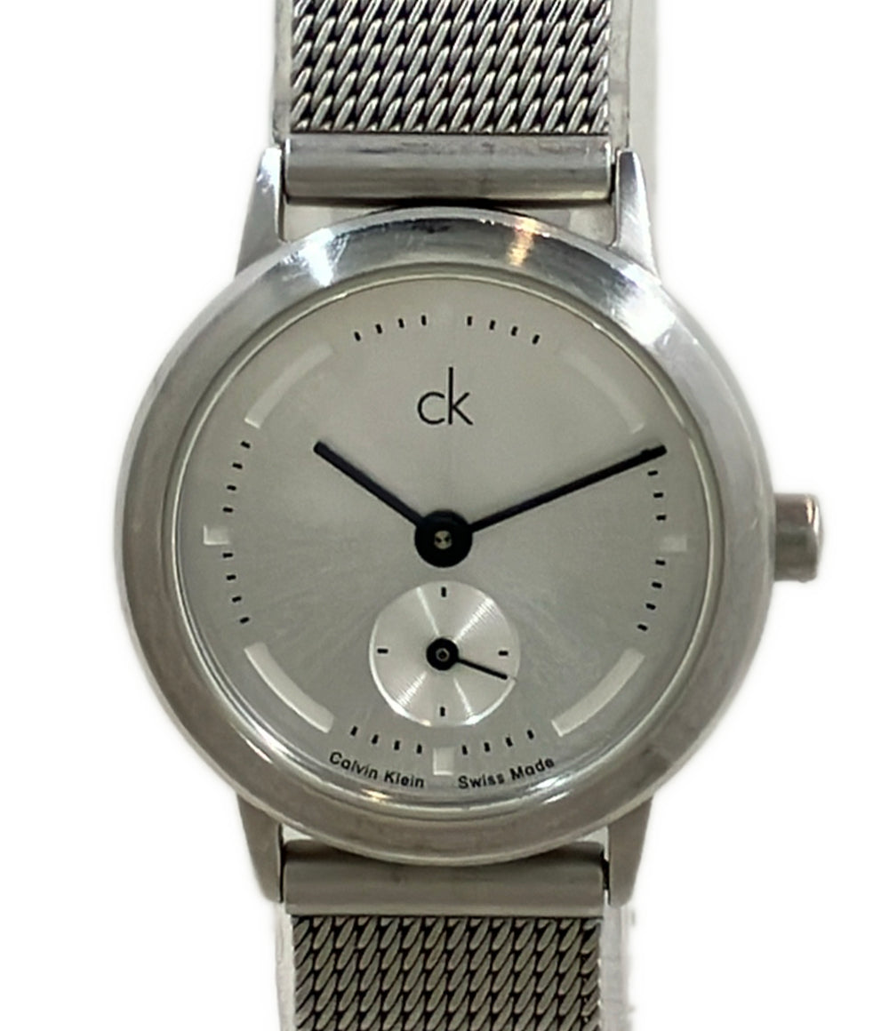 美品 Calvin klein 腕時計 クオーツ シルバー K03331 レディース カルバンクライン