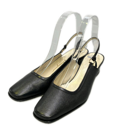 Salvatore Ferragamo スリングバッグパンプス ガンチーニ DY 23171 レディース SIZE 6 サルヴァトーレフェラガモ