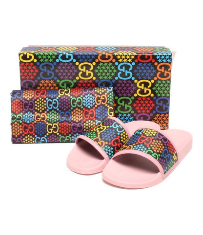 美品 グッチ スライドサンダル ピンク サイケデリック レディース SIZE 37 (L) GUCCI