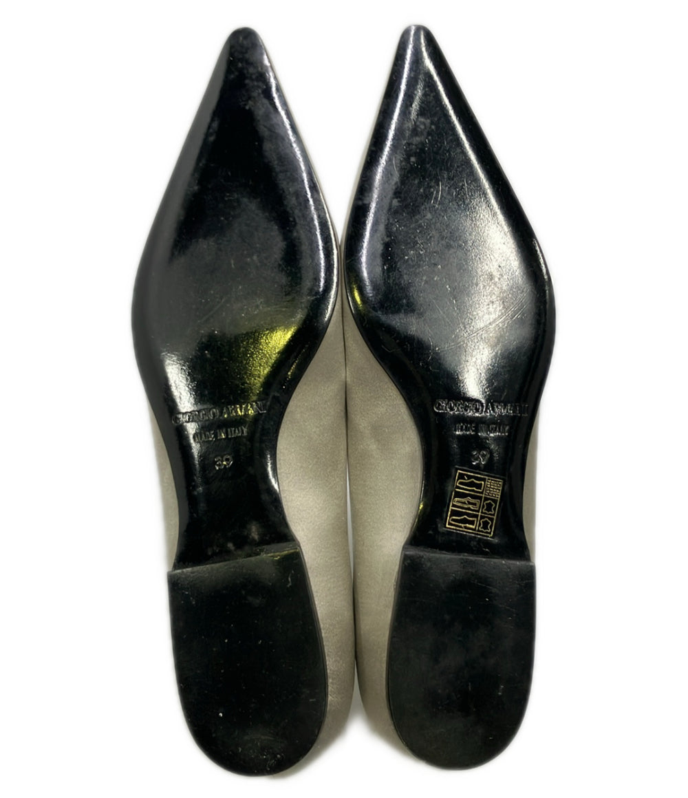 GIORGIO ARMANI ポインテッドトゥフラットパンプス GB 070 レディース SIZE 39 (24.5cm) ジョルジオアルマーニ