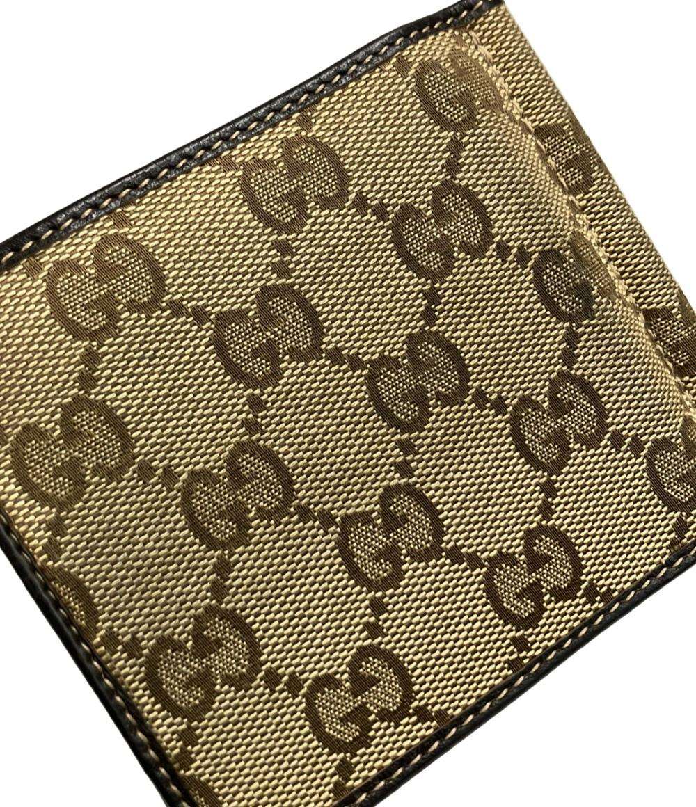 GUCCI 二つ折り財布 カードケース マネークリップ付き GGキャンバス 203616 493075 メンズ グッチ