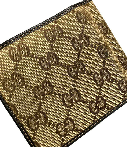 GUCCI 二つ折り財布 カードケース マネークリップ付き GGキャンバス 203616 493075 メンズ グッチ