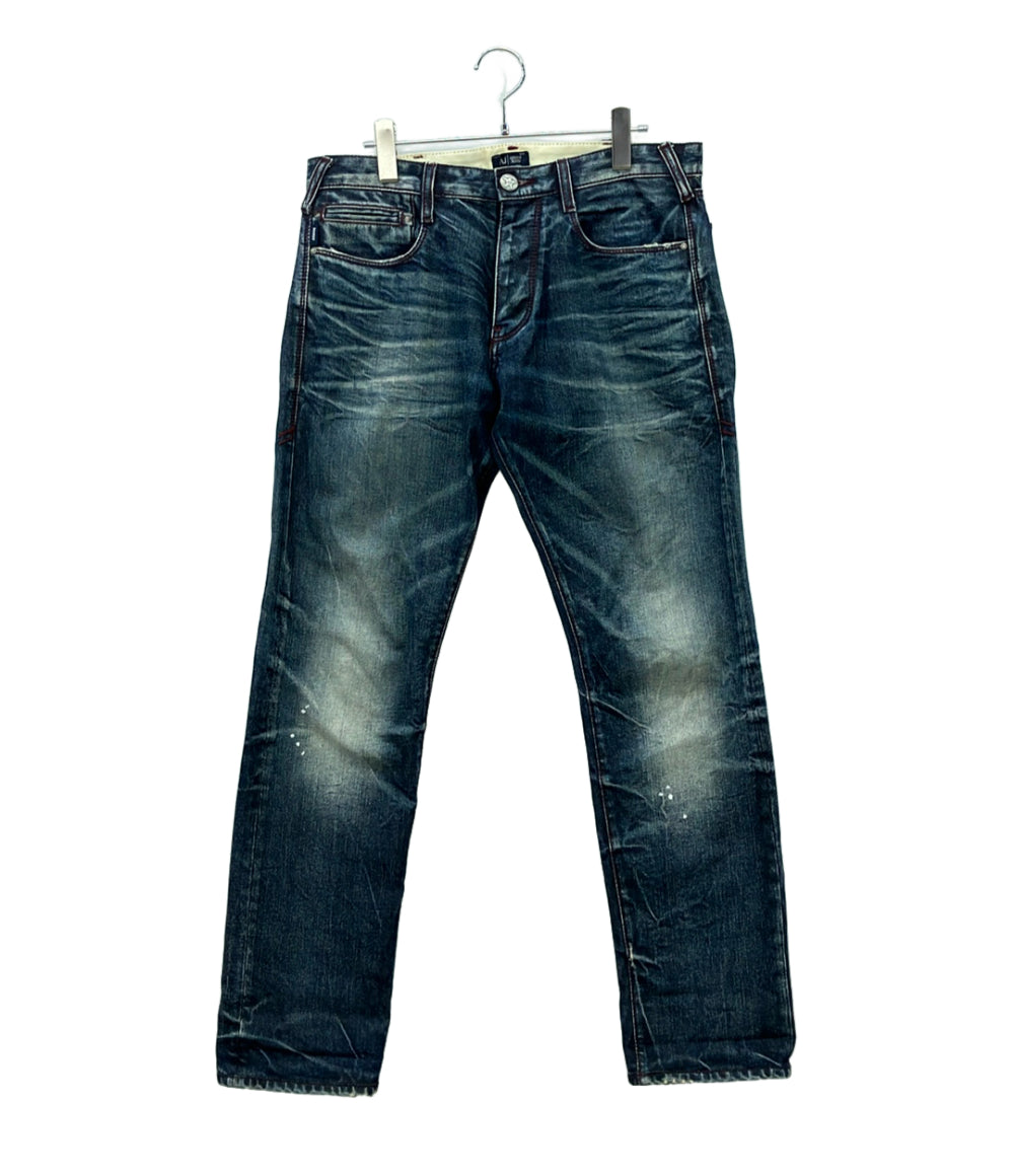 ARMANI JEANS ストレートデニムパンツ ペンキダメージ加工 メンズ SIZE 31 (M) アルマーニジーンズ