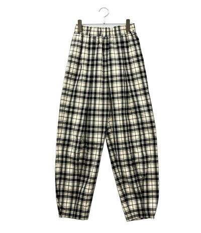 ENFOLD テーパードパンツ ドレープ チェック柄 300HS431-1500 レディース SIZE 38 (M) エンフォルド