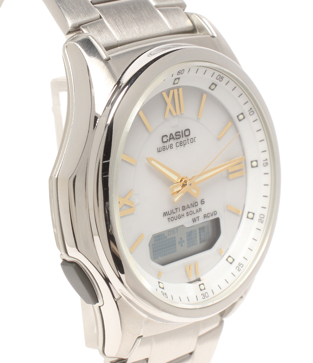 美品 CASIO 腕時計 ウエーブセプター WAVE CEPTOR ソーラー WVA-M630D-7A2JF メンズ カシオ
