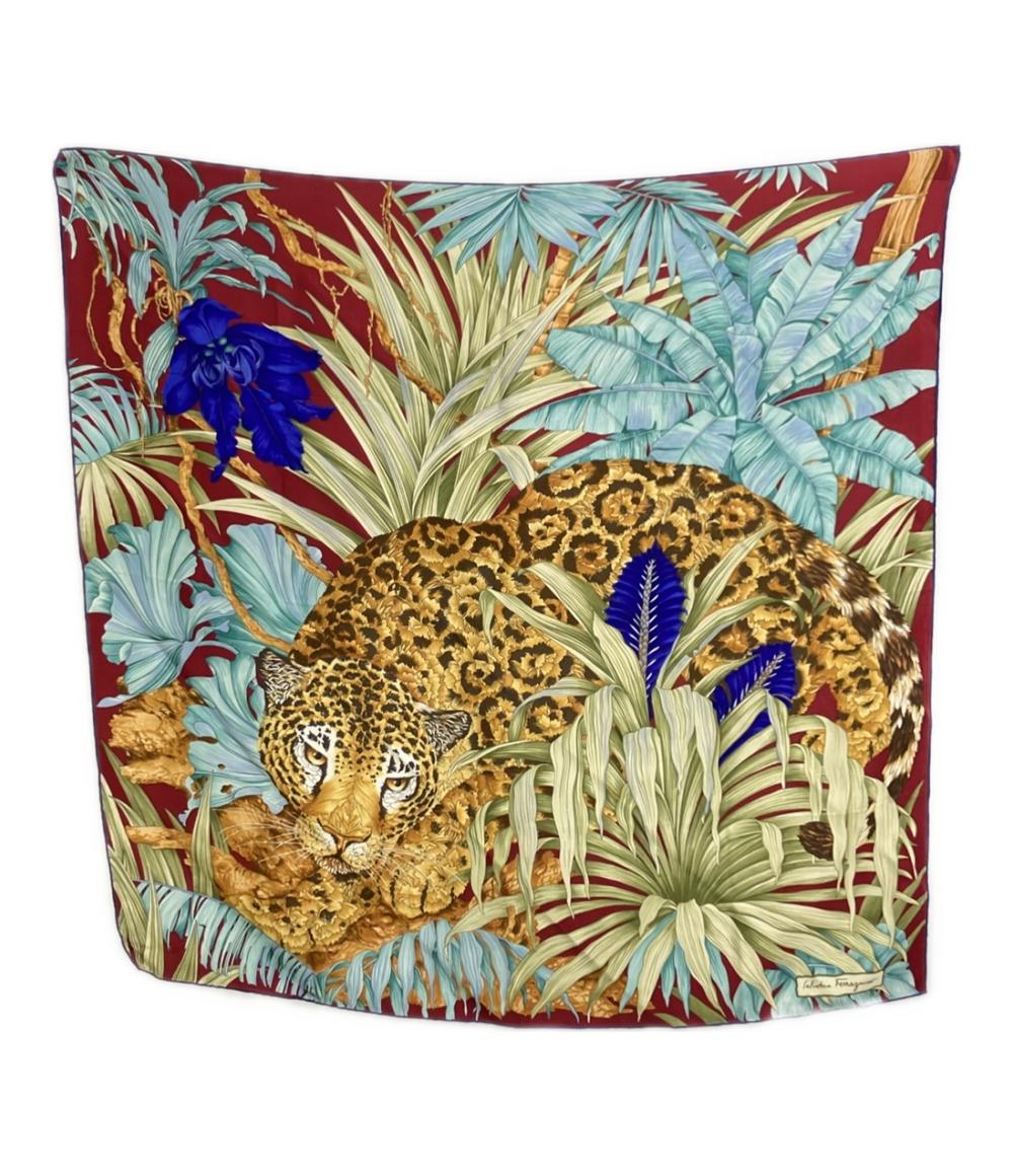 美品 Salvatore Ferragamo スカーフ シルク100% レディース サルヴァトーレフェラガモ