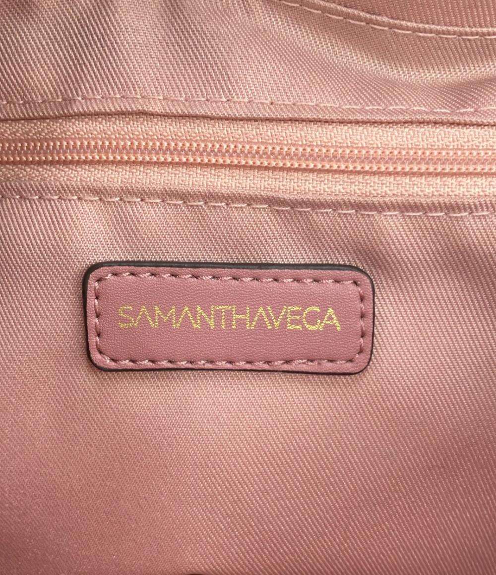 美品 Samantha Vega ハンドバッグ ショルダーバッグ 2WAY 斜め掛け リボンモチーフ レディース サマンサベガ