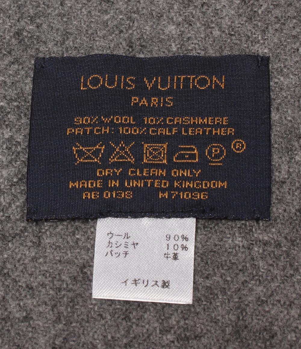 美品 LOUIS VUITTON マフラー エシャルプ シティアルプス ロゴワッペン