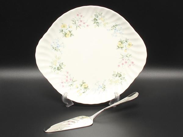 美品 ミントン B&Bプレート ケーキサーバー 2点セット 皿 27cm スプリングバレー Minton