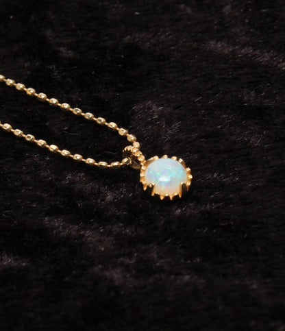 美品 エテ ネックレス K10 ホワイトオパール レディース ete