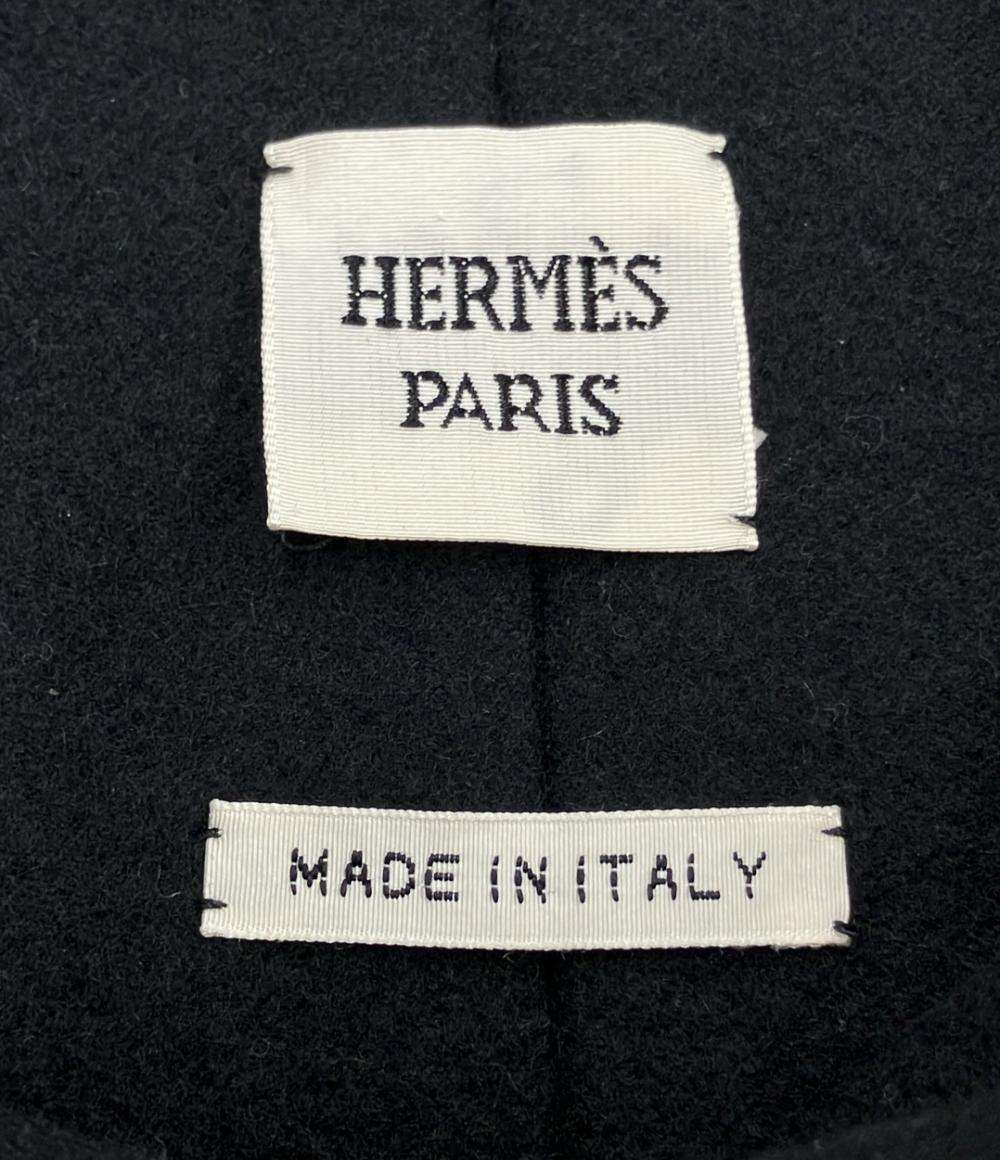 HERMES ダブルフェイス カシミアショートコート レディース SIZE 36