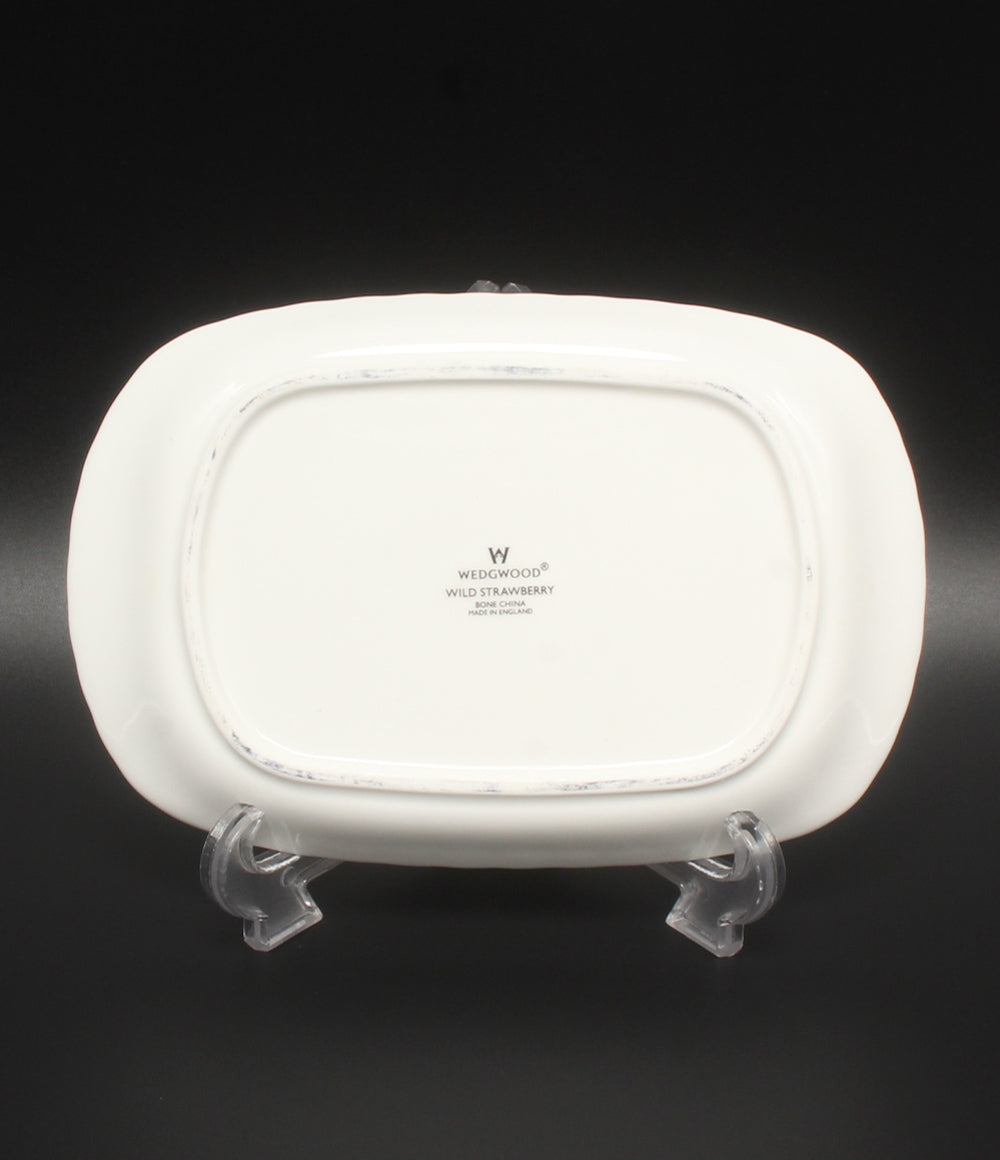 WEDGWOOD スパイラルトレイ スクエア 皿 21cm ワイルドストロベリー ウェッジウッド